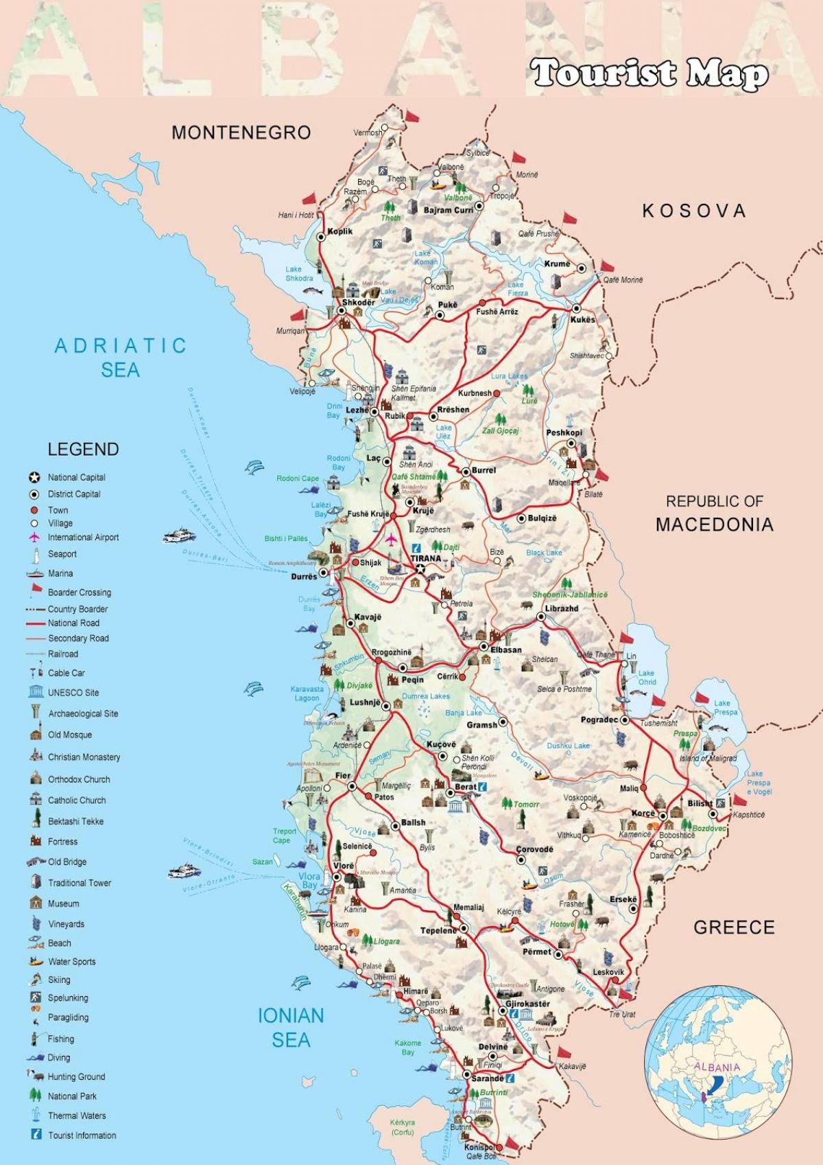 dhermi kartta Albania