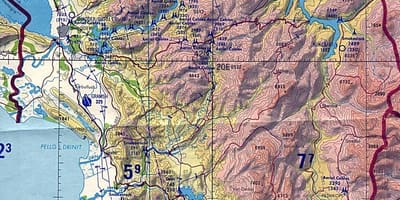 Kartta Albanian maantiede