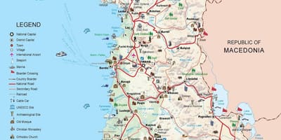 Dhermi kartta Albania
